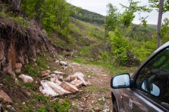 The end of the cleared part of the road on Svrljiške mountains