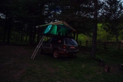 Silent night with the rooftop tent on Ravna reka