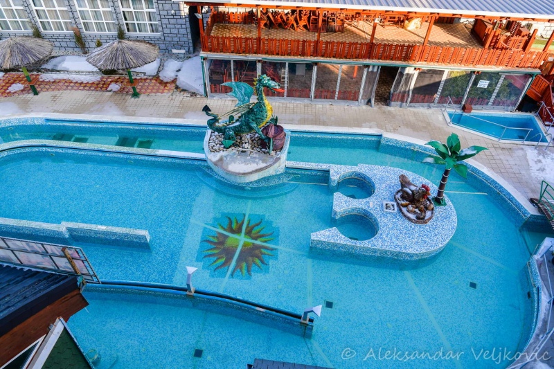 The thermal pools of Ždrelo spa, our meeting point