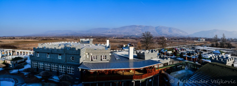 Panoramic view from the Ždrelo spa hotel