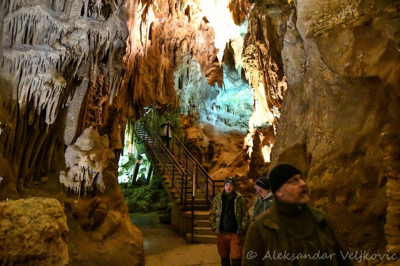 Strolling through the magnificent halls of the Resava cave