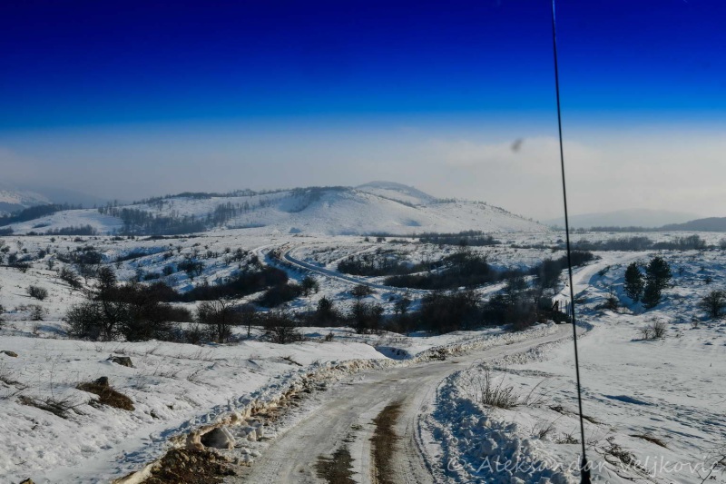Plunging into the snowy distances