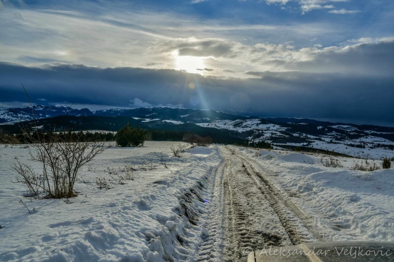 Sunrays above Jadovnik mountain