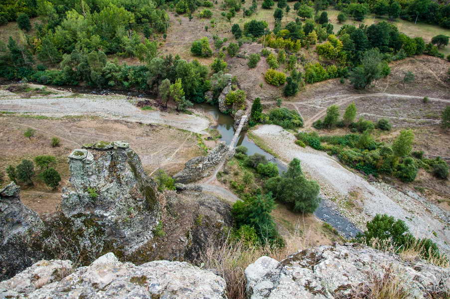 Pčinja river flowing below Vražji kamen