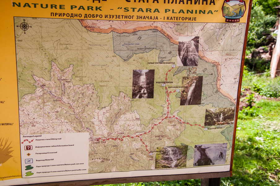 Mapa parka prirode Stara planina