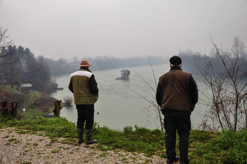 By the house on the rock in the middle of Drina river