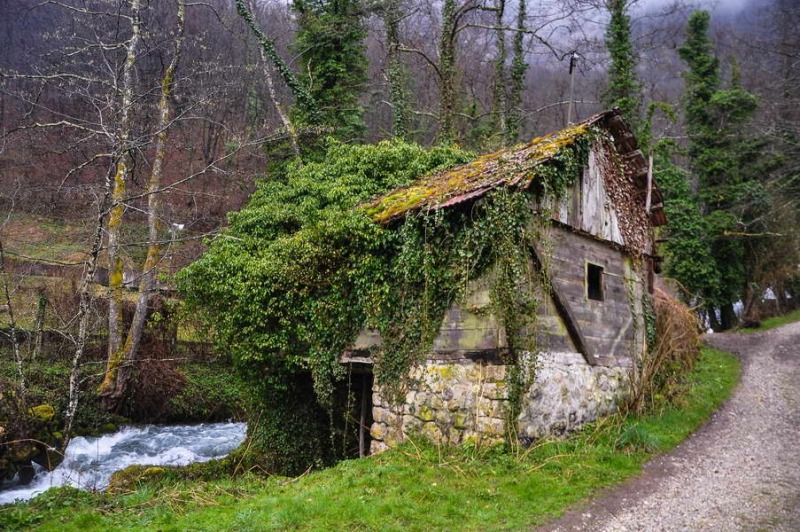 Old water mill by the Godina river