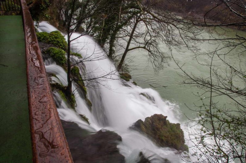 The Godina river plunges into Drina with a magnificent waterfall