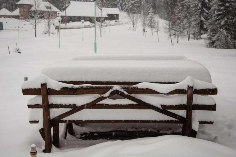 Fresh April snow at Predov Krst
