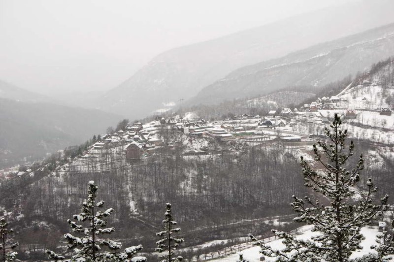Mećavnik (Drvengrad) ethno-hotel on Mokra Gora