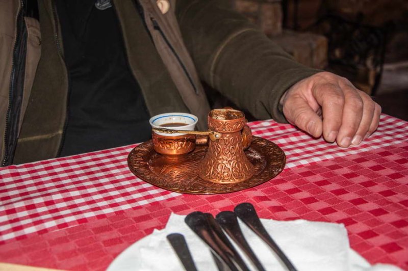 Traditional way of serving coffee