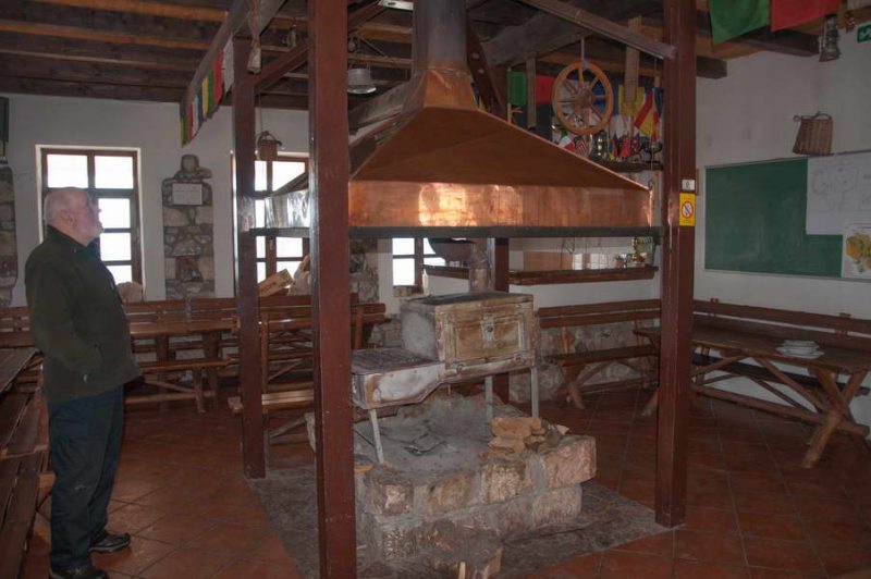 Inside the Sopotnica mountaineering hut
