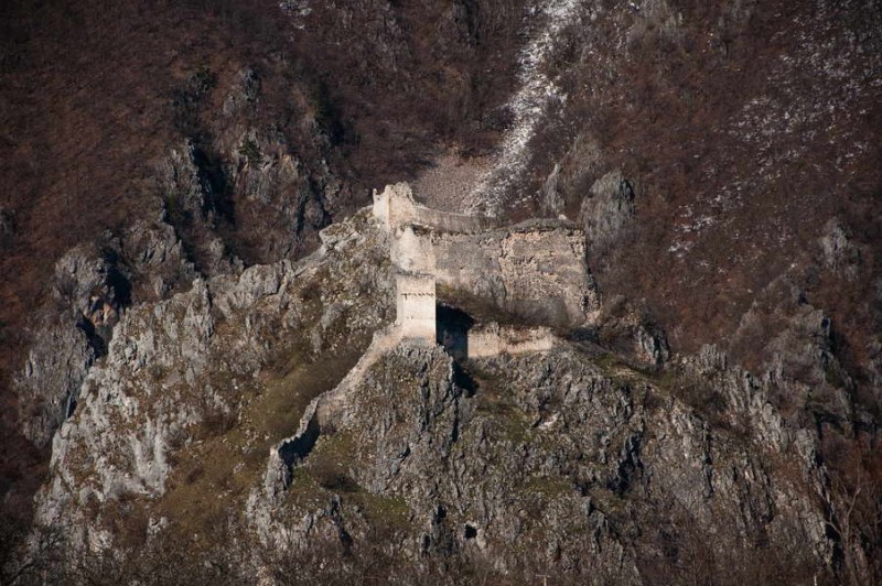 The medieval fortress above Mileševka canyon
